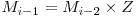 M_{i-1} = M_{i-2} \times Z 