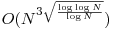 O(N^{3\sqrt{\frac{\log \log N}{\log N}}})