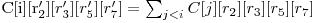  $C[i][r_2'][r_3'][r_5'][r_7'] = \sum_{j<i} C[j][r_2][r_3][r_5][r_7]$ 