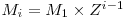 M_{i} = M_{1} \times Z^{i-1}