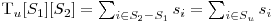  $T_u[S_1][S_2] = \sum_{i \in S_2 - S_1}{s_i} = \sum_{i \in S_u}{s_i}$ 