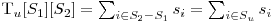  $T_u[S_1][S_2] = \sum_{i \in S_2 - S_1}{s_i} = \sum_{i \in S_u}{s_i}$ 