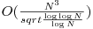 O(\frac{N^{3}}{sqrt{\frac{\log \log N}{\log N}}})