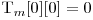  $T_m[0][0] = 0$ 