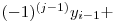  (-1)^{(j-1)} y_{i-1} + 