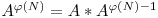 A^{\varphi(N)} = A * A^{\varphi(N)-1}