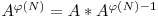 A^{\varphi(N)} = A * A^{\varphi(N)-1}