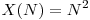  X(N) = N^2 
