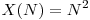  X(N) = N^2 