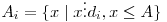  A_{i} = \{ x \mid x \vdots d_{i}, x \le A \} 