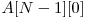 A[N - 1][0] 