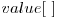  value[\ ] 