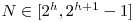  N\in [2^h, 2^{h+1}-1]