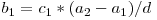 b_1 = c_1 * (a_2 - a_1) / d