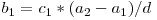 b_1 = c_1 * (a_2 - a_1) / d