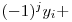  (-1)^j y_{i} + 