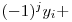  (-1)^j y_{i} + 