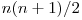 n(n+1)/2
