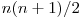 n(n+1)/2