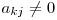 a_{kj}\neq 0