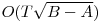 O(T\sqrt{B-A})