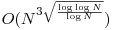 O(N^{3\sqrt{\frac{\log \log N}{\log N}}})