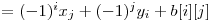  = (-1)^i x_{j} + (-1)^j y_{i} + b[i][j] 