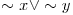  \sim x \vee \sim y 