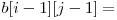  b[i-1][j-1] = 