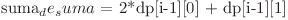 $suma_de_suma$ = 2*dp[i-1][0] + dp[i-1][1]