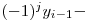  (-1)^j y_{i-1} - 