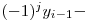  (-1)^j y_{i-1} - 