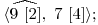  \langle \widehat{9\ [2]},\ 7\ [4] \rangle; 