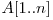 A[1..n]