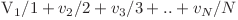 $V_{1}/1 + v_{2}/2 + v_{3}/3 + .. + v_{N}/N$