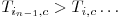  T_{i_{n-1},c} > T_{i,c} \ldots 