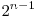 2^{n-1}