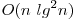 O(n\ lg^2 n)