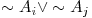  \sim A_{i} \vee \sim A_{j} 