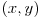  (x, y) 