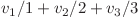 v_{1}/1 + v_{2}/2 + v_{3}/3