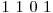  1 \ 1 \ 0 \ 1 