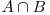  A \cap B 
