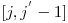  [j, j^{'}-1] 