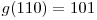 g(110) = 101