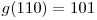 g(110) = 101