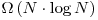 \Omega \left( N \cdot \log N \right)