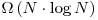 \Omega \left( N \cdot \log N \right)