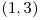  (1, 3) 