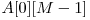  A[0][M - 1] 